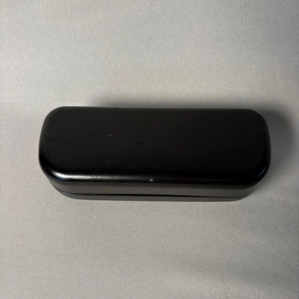 Coach New York Black Hard Shell Eyeglass Sunglasses Case Embossed Logo Gold Foil